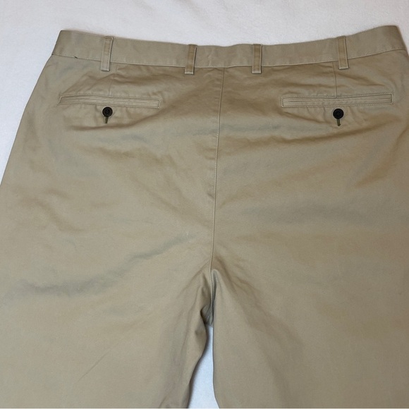 Orvis Chino Pants Men 42 Pleated 100% Cotton Khaki Dress Casual Trousers - Picture 6 of 13